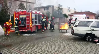 İnegöl'de Okulda Nefes Kesen Tatbikat