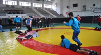 Özdemir'den Güreşçilere Baklavalı Destek