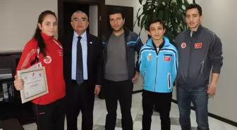 Muaythaı Şampiyonlarından Başkan Baysan'a Ziyaret