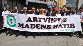 Artvin'de 'Madene Hayır' Mitingi Düzenlendi