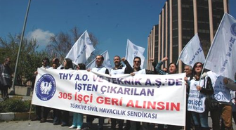 THY Binasına Grev Afişi