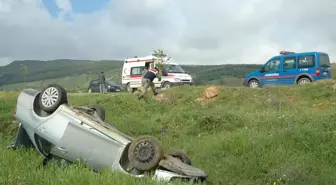 Kontrolden Çıkan Araç Takla Attı: 1 Yaralı