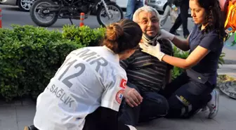 Polis Otosuyla Çarpışan Araç Yayaya Çarptıktan Sonra Tuhafiyeye Girdi