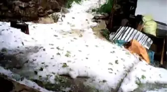 Bir Saatlik Dolu, Yaylayı Beyaza Bürüdü