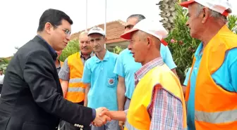 Tütüncü, Park ve Bahçeler Müdürlüğü Çalışanları ile Bir Araya Geldi