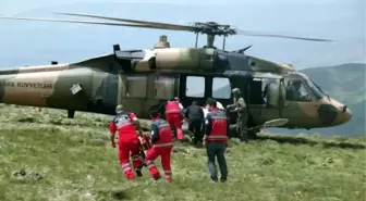 Yaralanan Çocuk Helikopterle Hastaneye Kaldırıldı