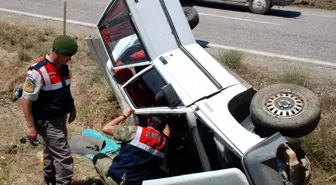 Kahta'da Otomobil Takla Attı: 5 Yaralı