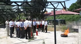 Hükümet Konağı Personeline Yangın Tatbikatı