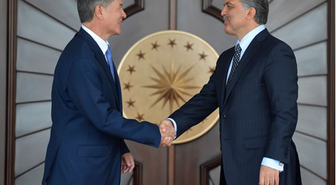 Kırgız Cumhuriyeti Cumhurbaşkanı Atambayev Çankaya Köşkü'nde
