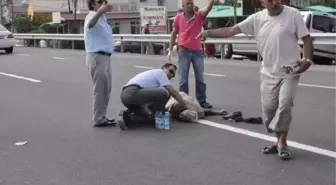 Yolun Karşısına Geçerken Cipin Altında Kalıp Yaralandı