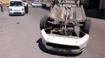 Sivas'ta Araç Takla Ttı, Bayan Sürücü Yaralandı
