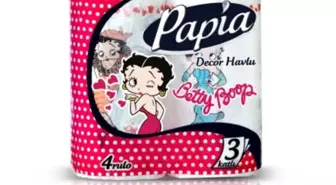 Yılın En İyi Yeni Ürünü Papıa Betty Boop Dekor Kağıt Havlu