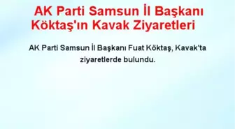 AK Parti Samsun İl Başkanı Köktaş'ın Kavak Ziyaretleri