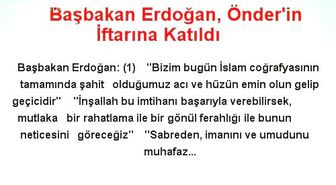 Başbakan Erdoğan, Önder'in İftarına Katıldı