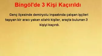 Bingöl'de 3 Kişi Kaçırıldı