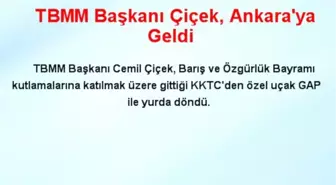 TBMM Başkanı Çiçek, Ankara'ya Geldi