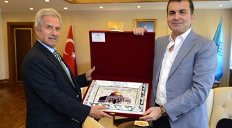 Kültür Bakanı Ömer Çelik, Filistin Büyükelçisi Maarouf'u Kabul Etti