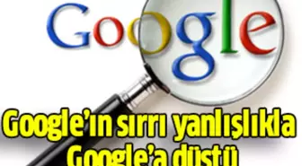 Google'ın Sırrı Yanlışlıkla Google'a Düştü