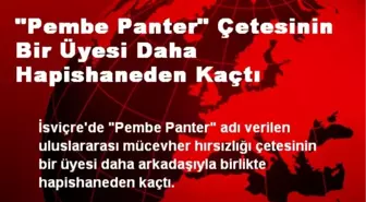 'Pembe Panter' Çetesinin Bir Üyesi Daha Hapishaneden Kaçtı