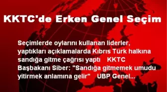 KKTC'de Erken Genel Seçim