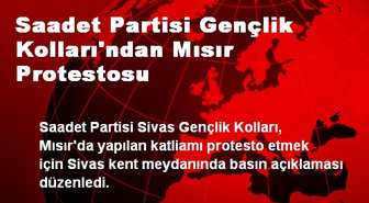 Saadet Partisi Gençlik Kolları'ndan Mısır Protestosu