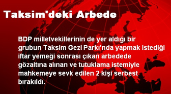 Taksim'deki Arbede