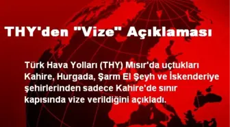 THY'den 'Vize' Açıklaması