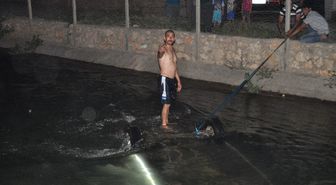 Otomobil Sulama Kanalına Uçtu