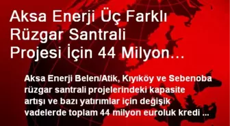 Aksa Enerji Üç Farklı Rüzgar Santrali Projesi İçin 44 Milyon Euro Kredi Aldı