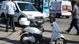Kamyonet Elektrikli Bisiklete Çarptı: 1 Yaralı