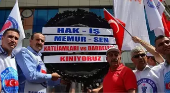 Memur Sen ve Hak İş'ten BM'ye Siyah Çelenk