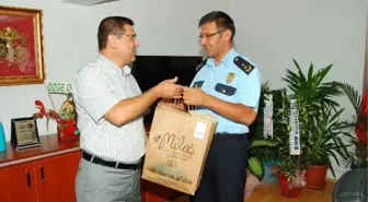 Başkan Tokat ve Belediye Meclisinden, Kaymakam Gürel ve Emniyet Müdürü Yalçın'a Hoş Geldin Ziyareti