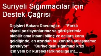 Suriyeli Sığınmacılar İçin Destek Çağrısı