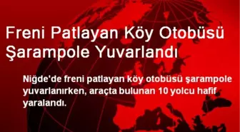 Freni Patlayan Köy Otobüsü Şarampole Yuvarlandı