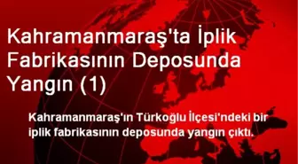 Kahramanmaraş'ta İplik Fabrikasının Deposunda Yangın