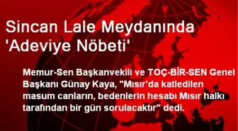 Sincan Lale Meydanında 'Adeviye Nöbeti'