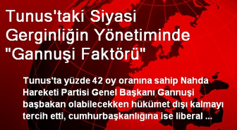 Tunus'taki Siyasi Gerginliğin Yönetiminde 'Gannuşi Faktörü'
