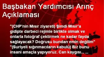 Başbakan Yardımcısı Arınç Açıklaması