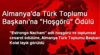 Almanya'da Türk Toplumu Başkanı'na 'Hoşgörü' Ödülü
