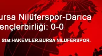 Bursa Nilüferspor-Darıca Gençlerbirliği: 0-0