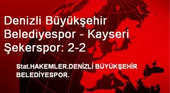 Denizli Büyükşehir Belediyespor - Kayseri Şekerspor: 2-2