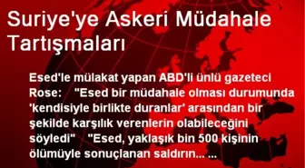 Suriye'ye Askeri Müdahale Tartışmaları