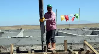 Sarıkamış'ta Süt Üretim Tesisinin Temeli Atıldı