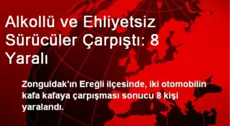 Ereğli'de İki Otomobil Çarpıştı: 8 Yaralı