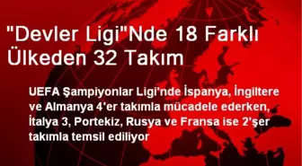 'Devler Ligi'Nde 18 Farklı Ülkeden 32 Takım