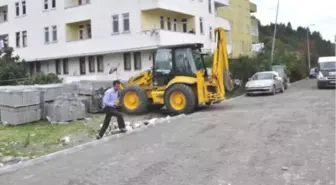 Abana'da Parke Yol Çalışmaları