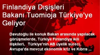 Finlandiya Dışişleri Bakanı Tuomioja Türkiye'ye Geliyor