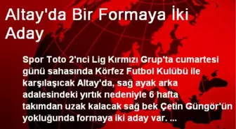 Altay'da Bir Formaya İki Aday