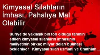 Kimyasal Silahların İmhası, Pahalıya Mal Olabilir