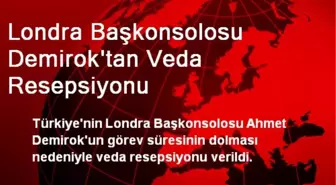 Londra Başkonsolosu Demirok'tan Veda Resepsiyonu